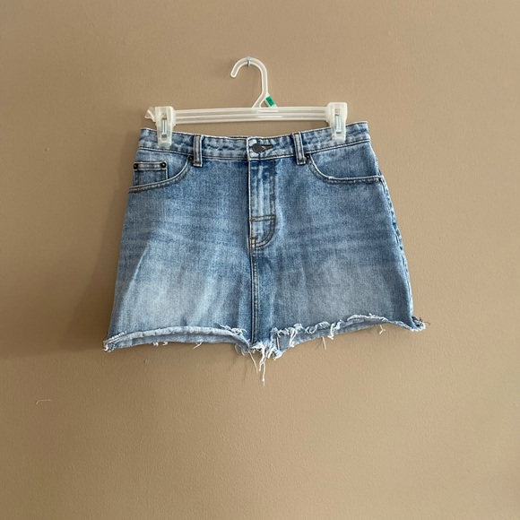 The People Vs. JANET MINI Denim SKIRT - THRASHED INDIGO Size S - Picture 3 of 12